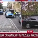 Po proteście przeciwko patowładzy policja zatrzymała samochód Jarosława Kaczyńskiego!
