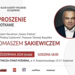 Klub „Gazety Polskiej” Sulejówek zaprasza na spotkanie z Tomaszem Sakiewiczem!