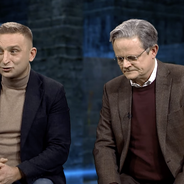 Żebrowski buduje ołtarz z Rafałem Trzaskowskim w roli głównej