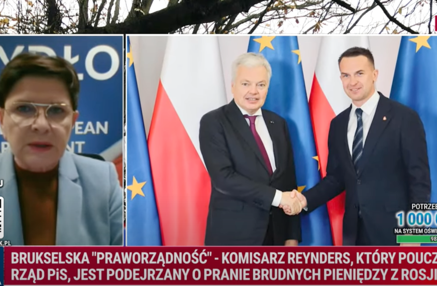 Szydło: polscy politycy udają i pogrążają się mówiąc, że nie znają Reyndersa