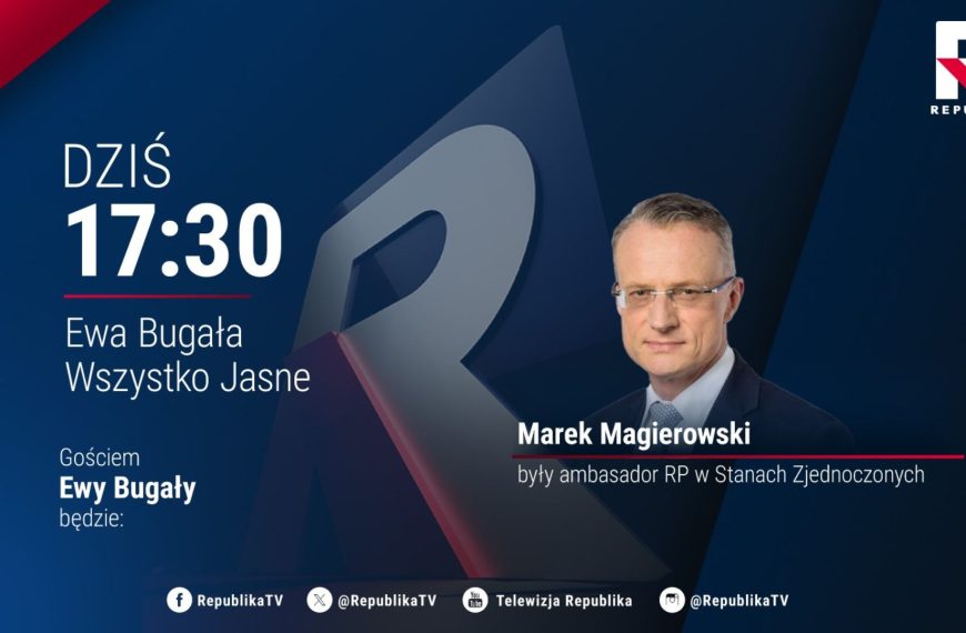 Republika. O godz. 17:30 zapraszamy na rozmowę z Markiem Magierowskim