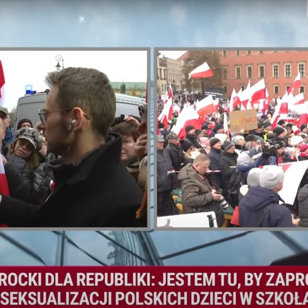 Karol Nawrocki na manifestacji: „NIE dla deprawacji dzieci w polskich szkołach!”